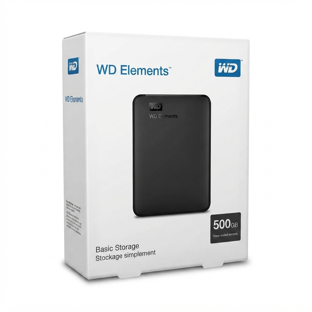 هارد اکسترنال وسترن دیجیتال مدل Elements ظرفیت ۵۰۰ گیگابایت